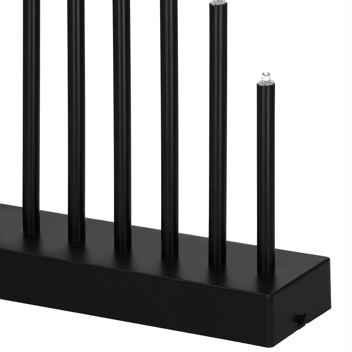 ŚWIECZNIK ADWENTOWY CZARNY LAMPKI NA OKNO ŚWIECE DEKORACJA ŚWIECZKI 9 LED Marka Springos