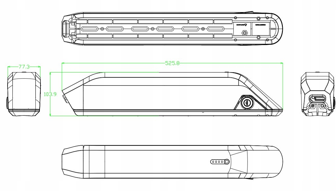 Obudowa bidonowa baterii 18650 70 ogniw Kirin 48V Marka bez marki