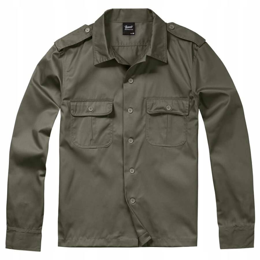 Vojenská košile s dlouhým rukávem casual Brandit Us Hemd Long Sleeve Olive S