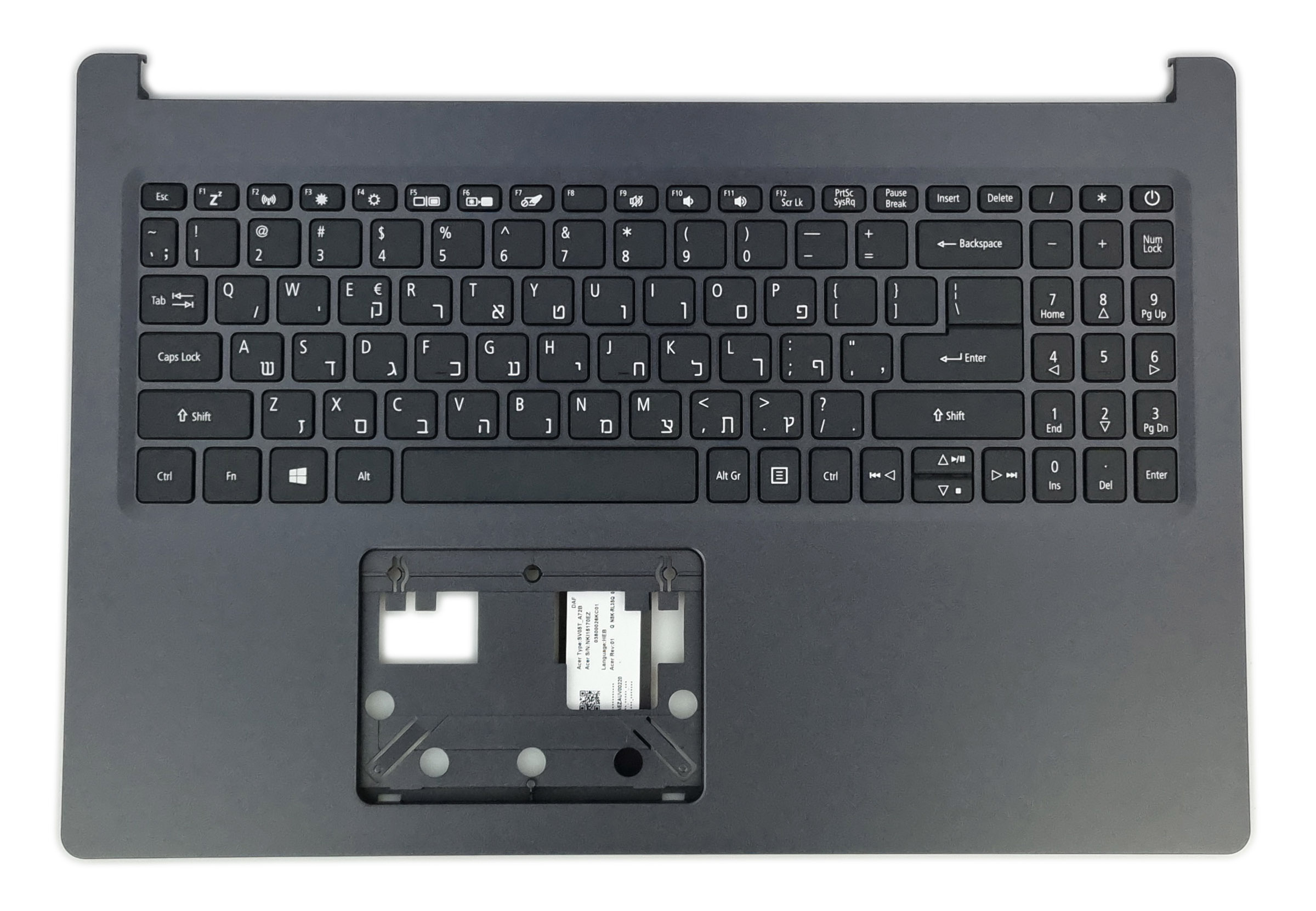Nová Klávesnice Acer Aspire A515-54 A515-55 A315-55, Hebrejská