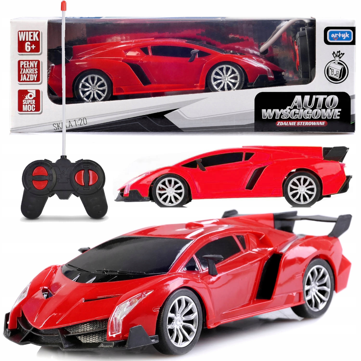 

Samochód Sterowany Auto Wyścigowe Pilot Akumulator