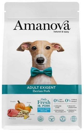 Levně Amanova Dog Adult Exigent Iberian Pork – vepřové maso 2 kg