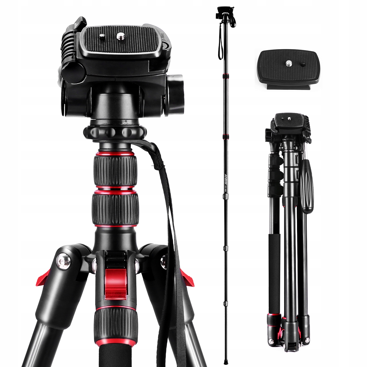 Andoer 2-in-1 Photography Tripod Monopod Stand