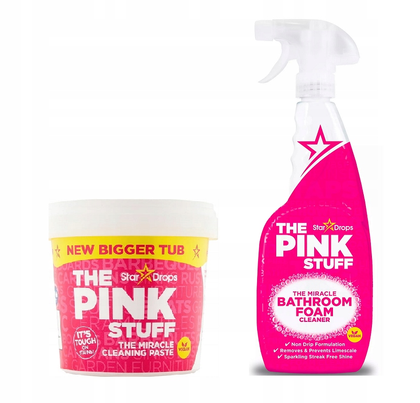 Levně The Pink Stuff Čistící pasta 850 g pěna do koupelny 850 ml 2 Produkty