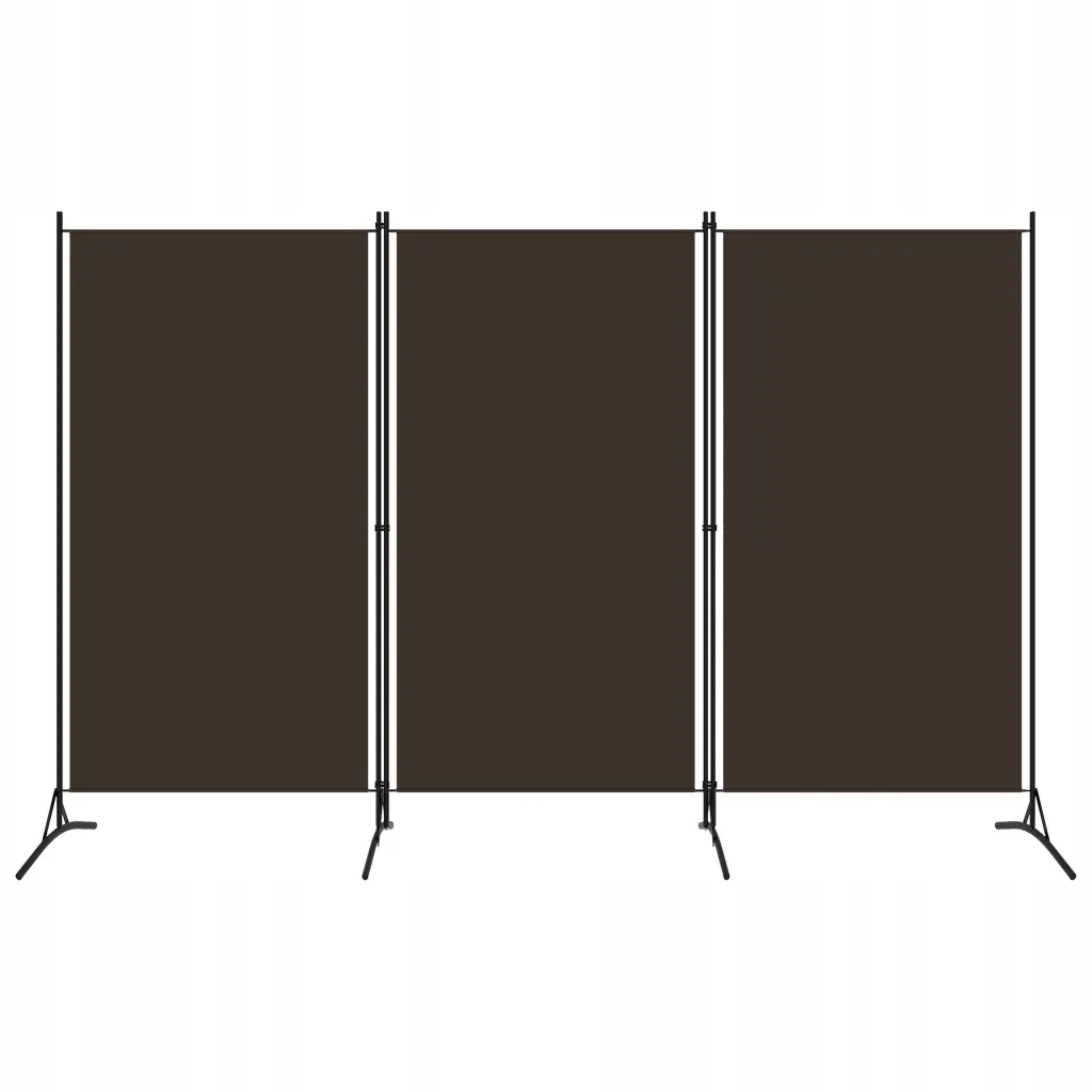 Parawan 3-panelowy, brązowy, 260 x 180 cm