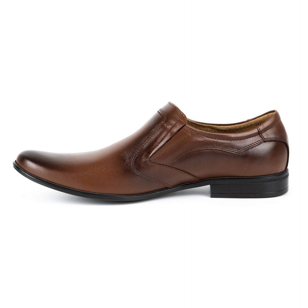 BUTY WIZYTOWE MĘSKIE SKÓRA POLSKIE 284 BRĄZ 43 Rozmiar 43