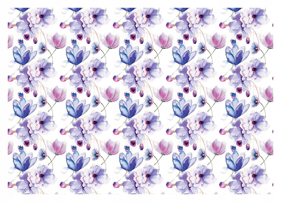 Vliesová fototapeta Akvarijní květy Fialová Růže Harmonie 416x254 lepidlo