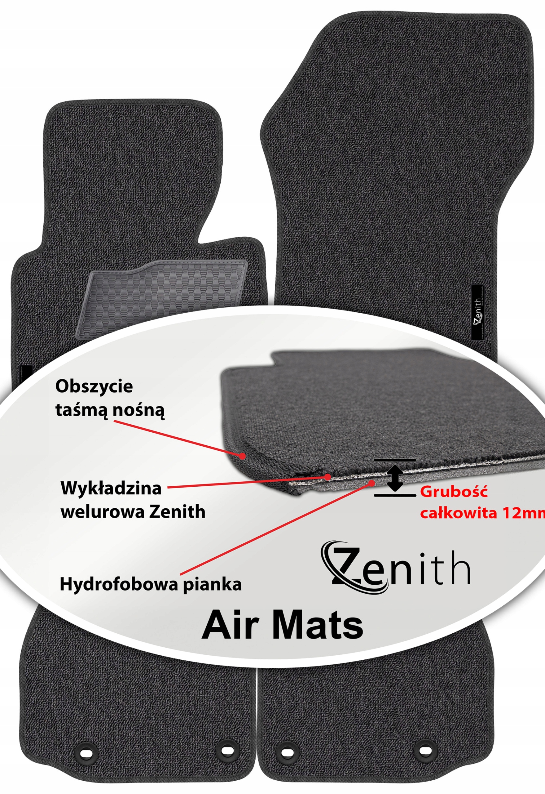 Bmw 3 E36 Cabrio 1994-2000 Velúrové koberčeky do auta Zenith Air Mats