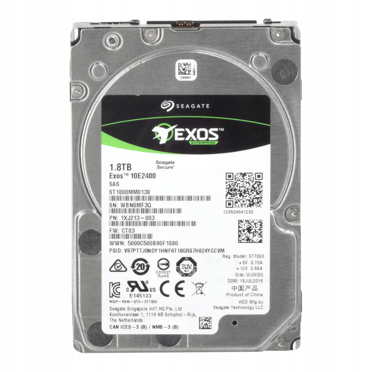 Seagate Exos 10E2400 1.8TB 10K 256MB SAS-3 2.5'' ST1800MM0139