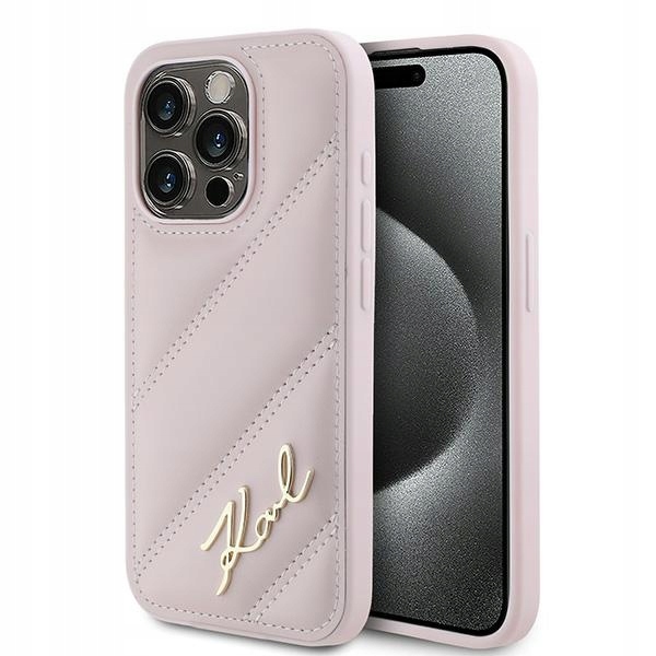 Pouzdro Karl Lagerfeld KLHCP15XPQDSMGP iPhone 15 Pro Max 6.7" růžové/pink hard
