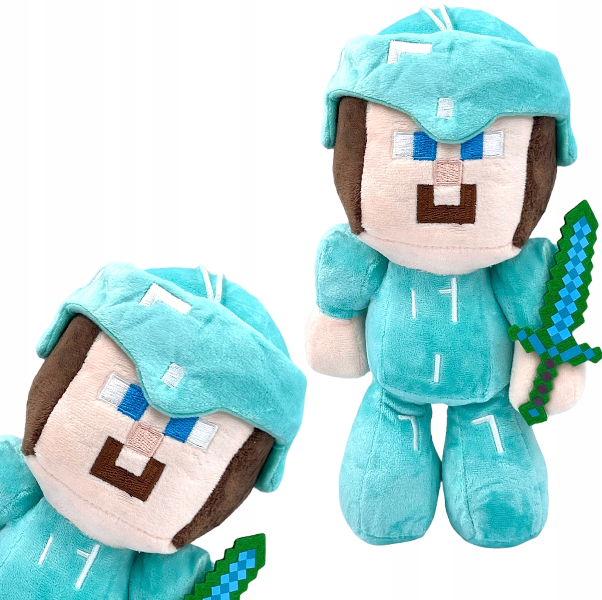 

Maskotka Minecraft Diamentowy Steve Miecz Pluszak