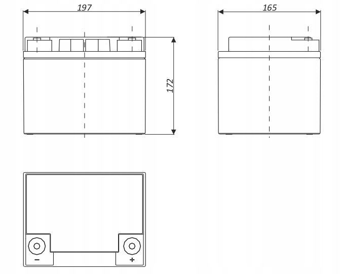 AKMULATOR AGM TECHNOCELL TCL45-12 12V 45AH ZASILACZ UPS EPS SYSTEM ALARMOWY Producent Technocell