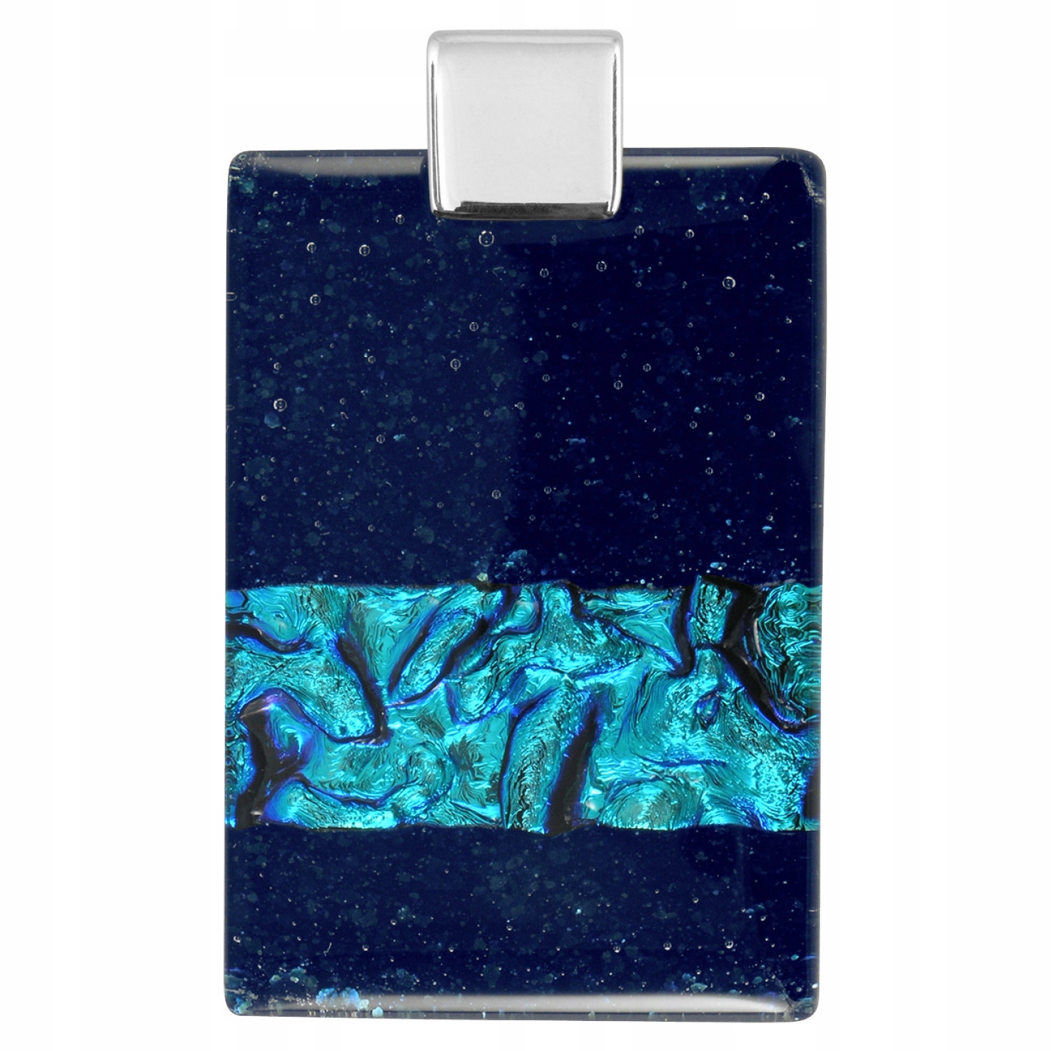 Dámský modrý přívěsek Harf sklo murano