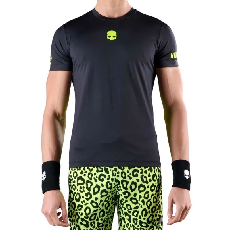 Tričko Hydrogen Panther Tech Tee Men Black/fluo Žlutá M