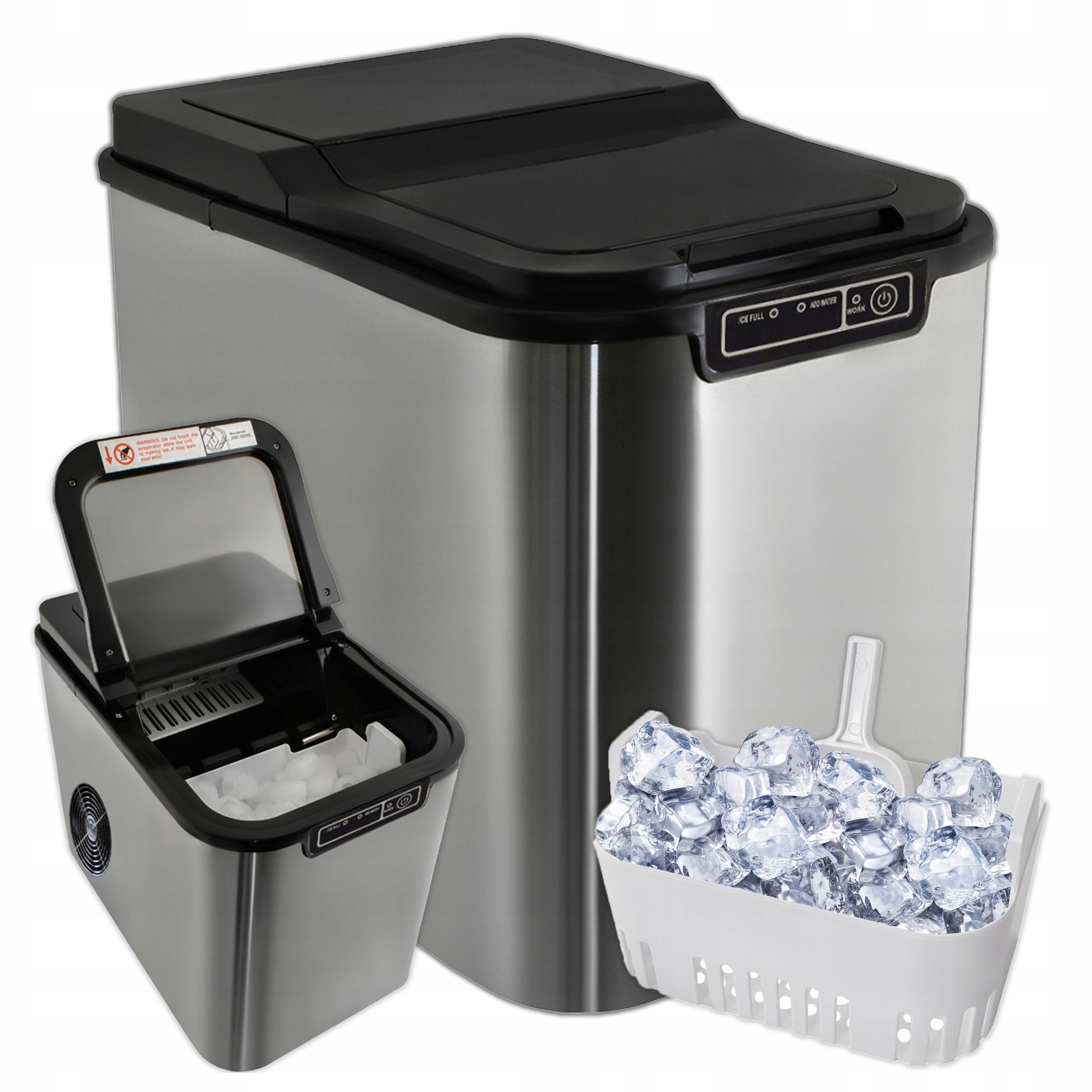 Výrobník Ledu Domácí Výrobník Ledových Kostek Distributor 12 KG/24 H 2,2 L