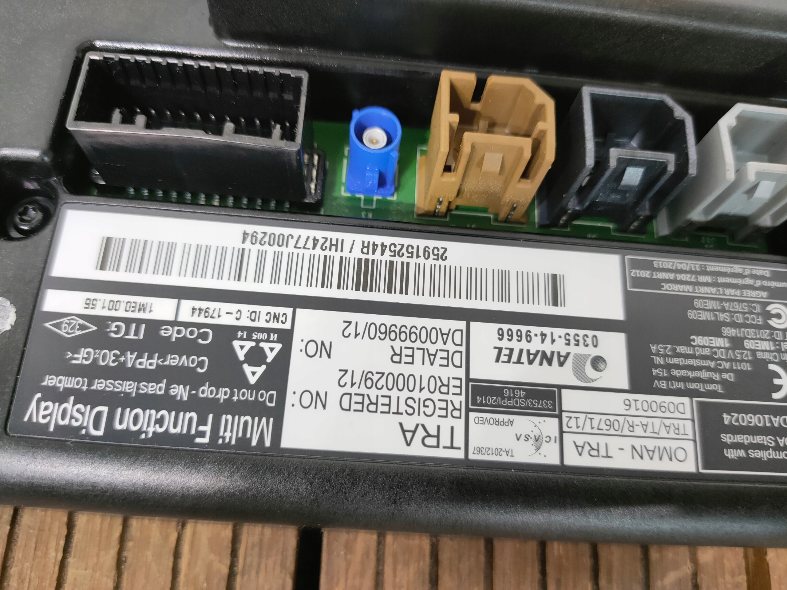 RENAULT ZOE Z.E. and 2013-2018 display navigation devices EKRAN 259152544R