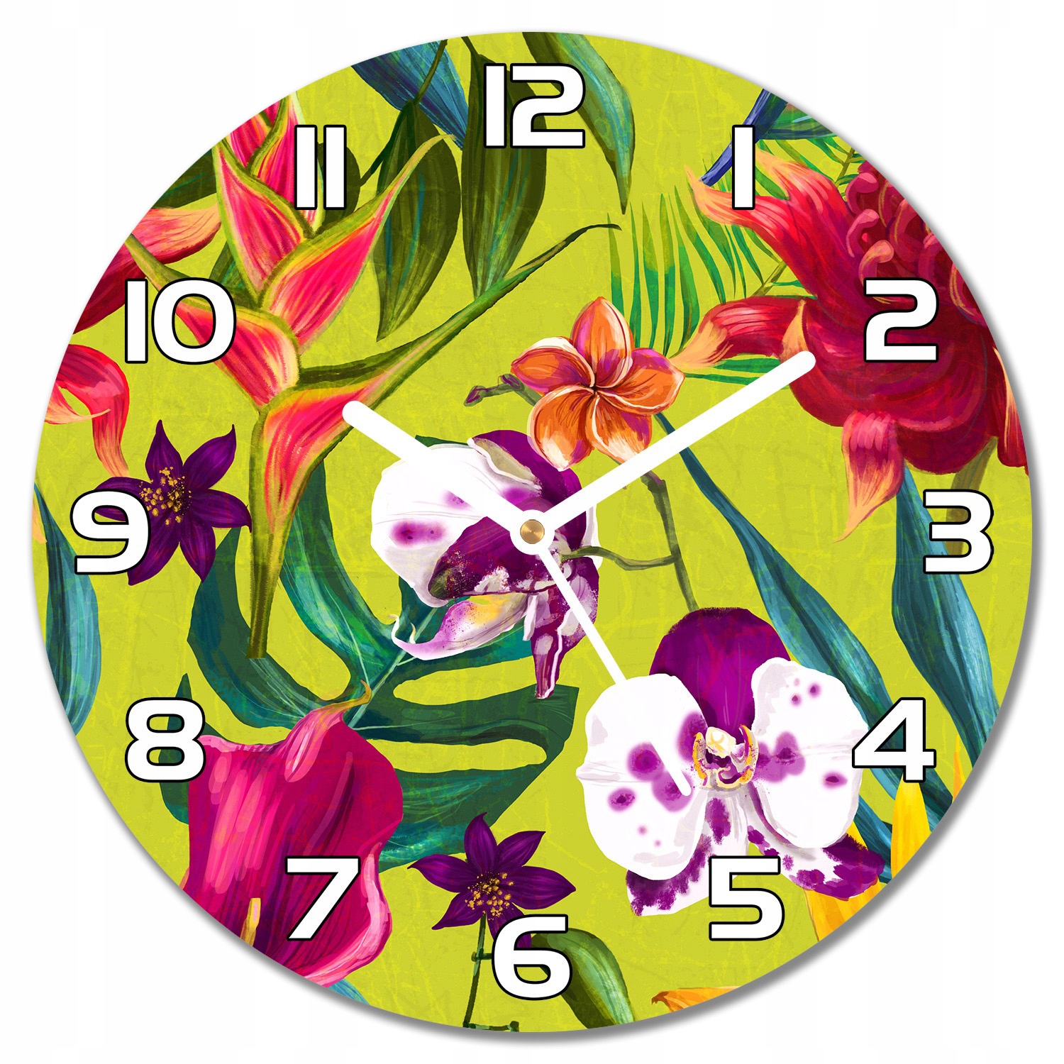 

Nowoczesny wiszący zegar Malowany ogród f30 cm