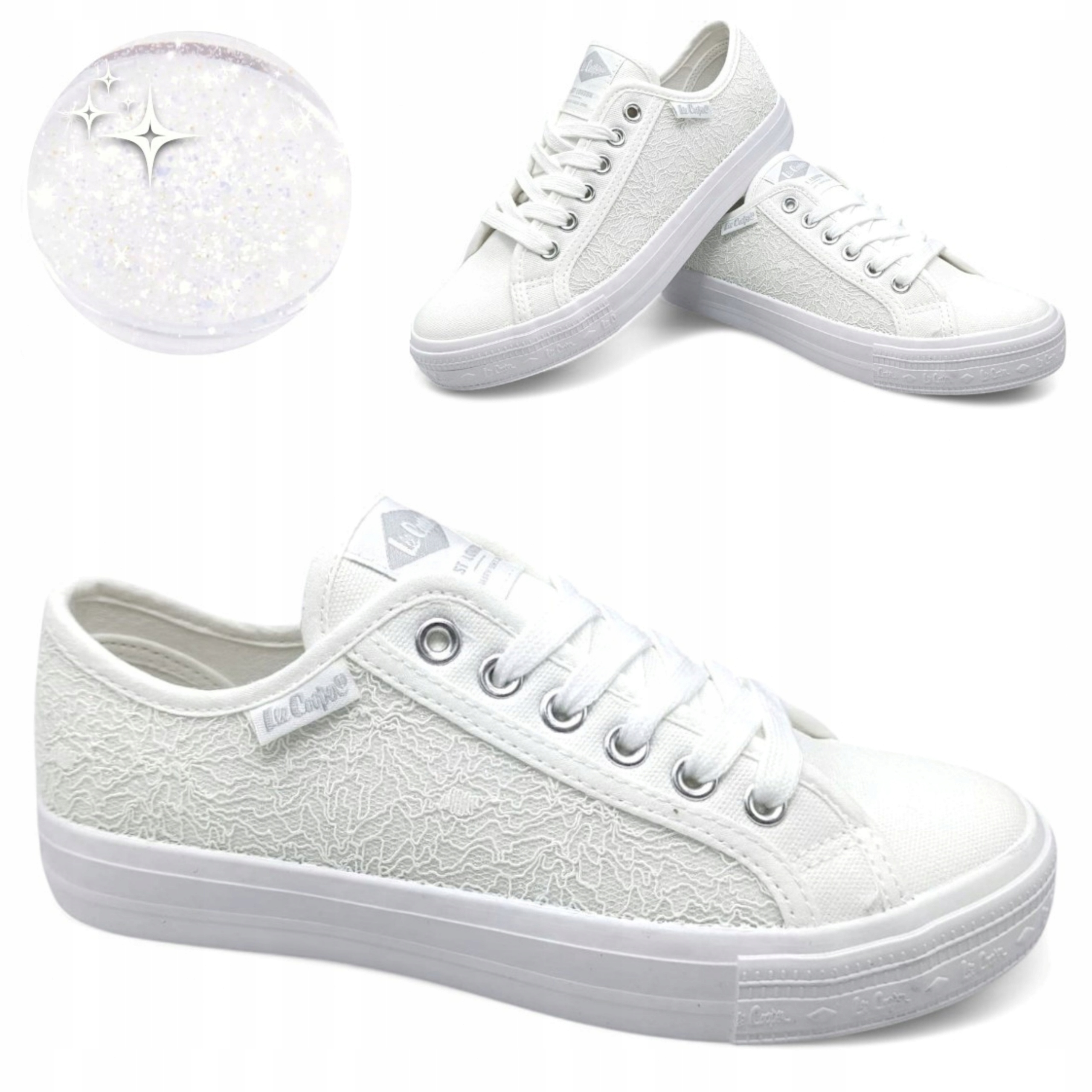 Lee Cooper 38 Bílé Sportovní tenisky Ploché tenisky Letní módní obuv