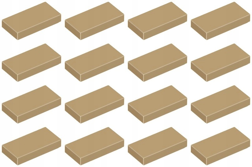

Lego 3069b Tile 1x2 piaskowa ciem Nowa (4g) 16 szt