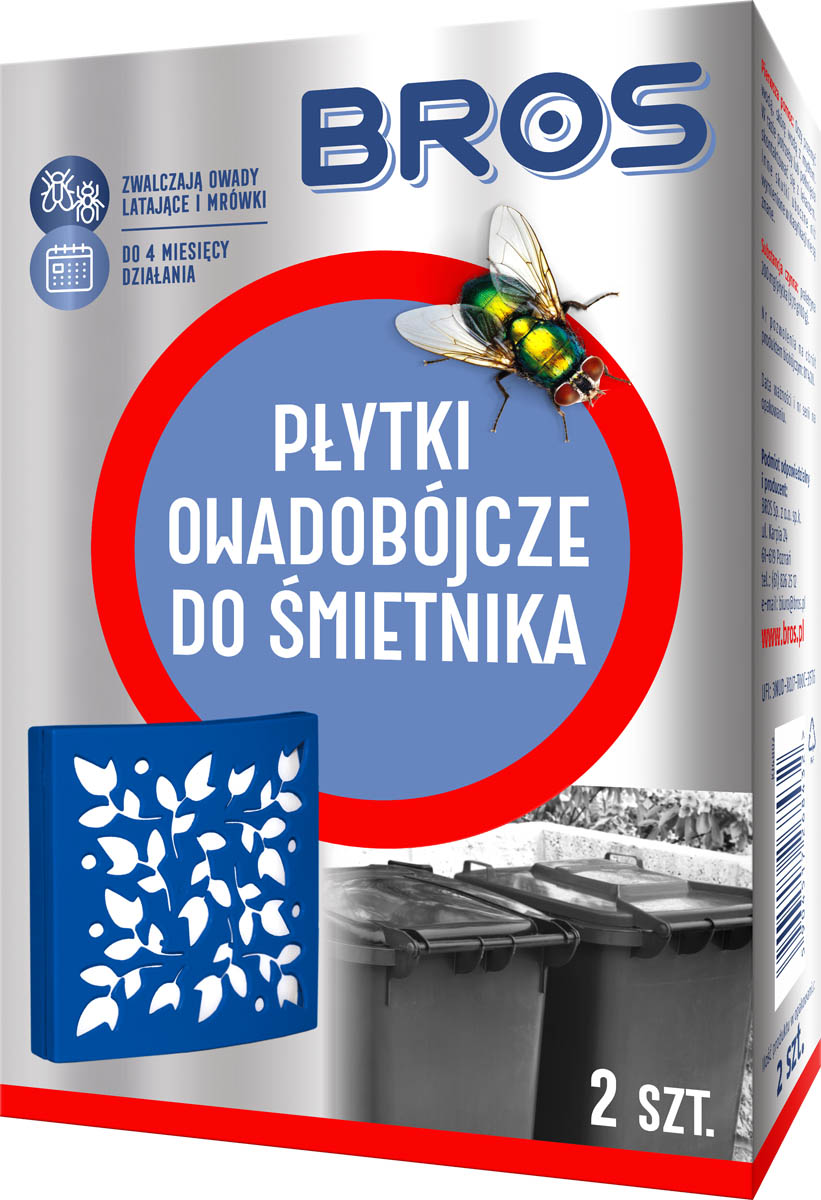 

Bros Płytki Owadobójcze Do Śmietnika Trutka Muchy