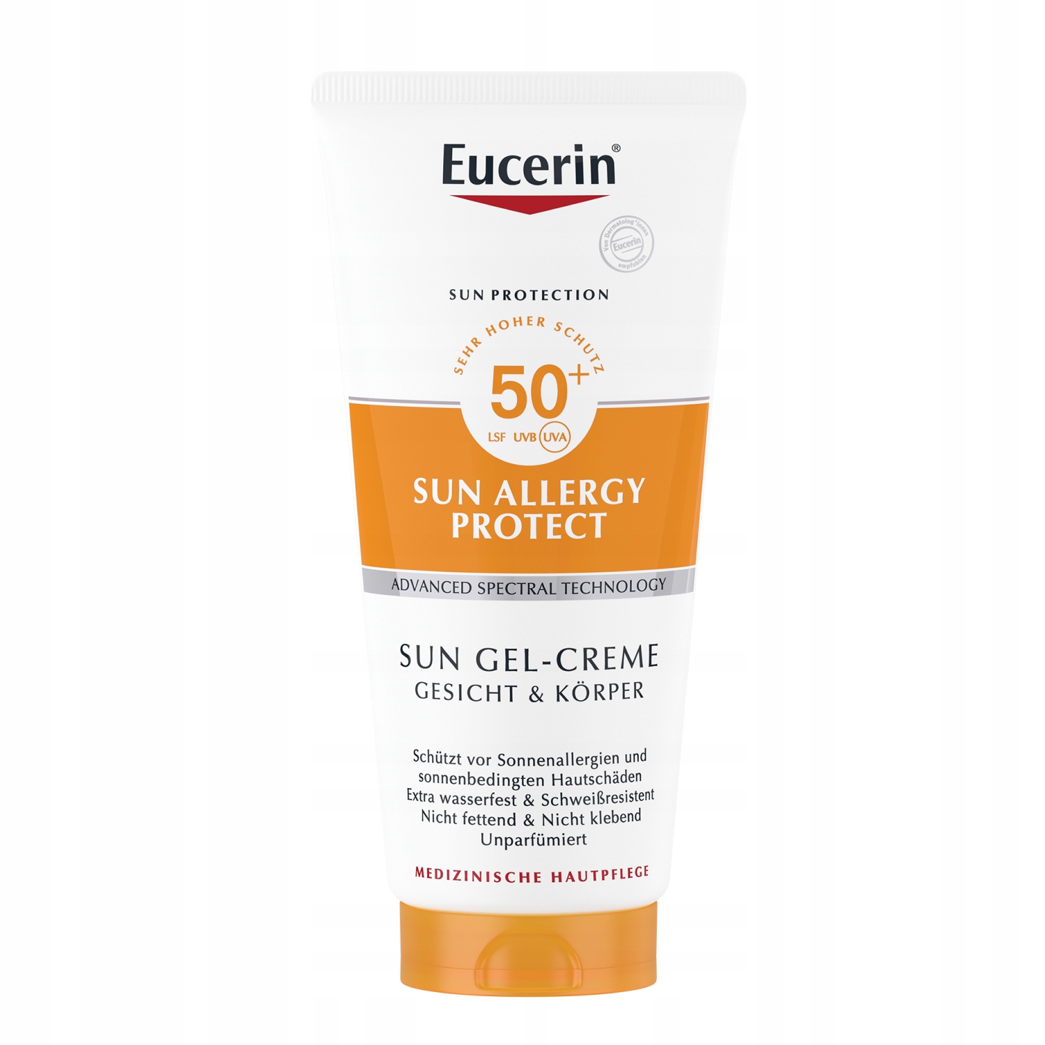 Eucerin Sun Allergy Żel Krem ochrona przed Uv do twarzy ciała SPF50+ 200ml
