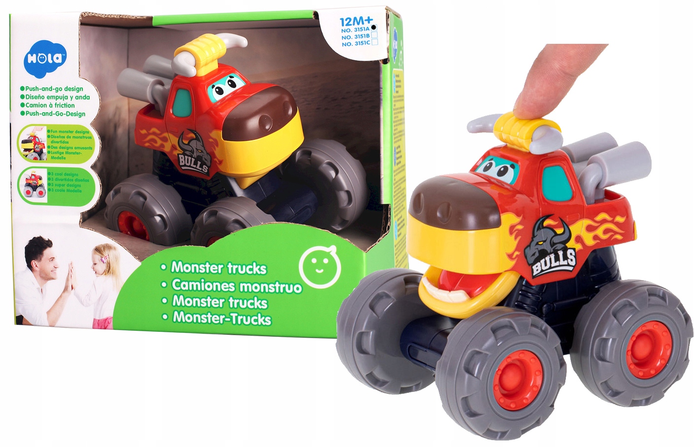 

Hola Monster Trucks Krokodyl autko Auto napęd 12m+