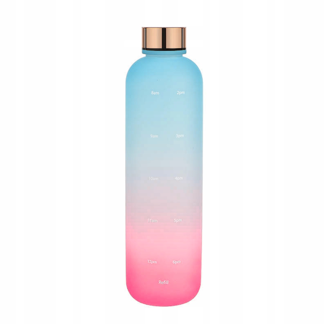 BUTELKA NA WODĘ BIDON SPORTOWY Z MIARKĄ Z PODZIAŁKĄ NA SIŁOWNIE FITNESS 1L Marka inna marka