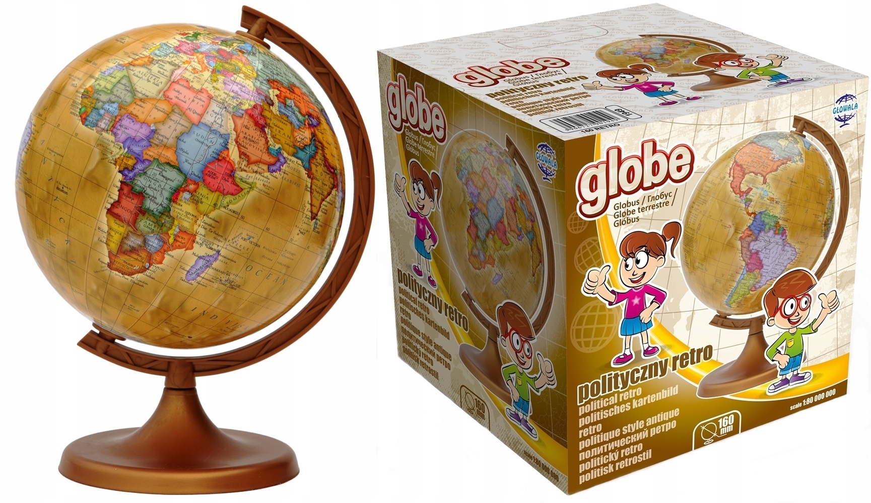 

Globus Retro Polityczny 160 mm Karton