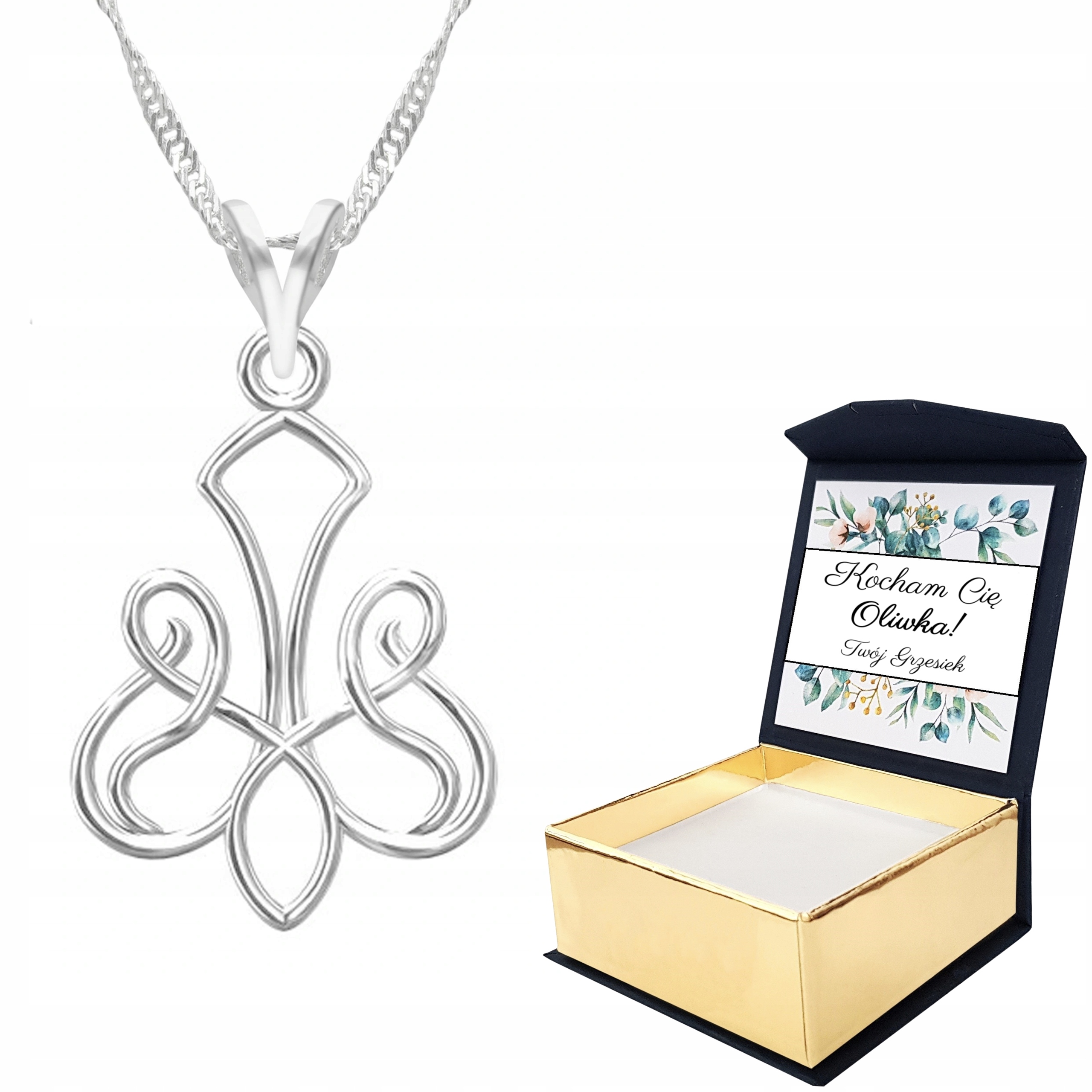 Stříbrný náhrdelník 925 Ažur Vlastní Potisk Gravírování