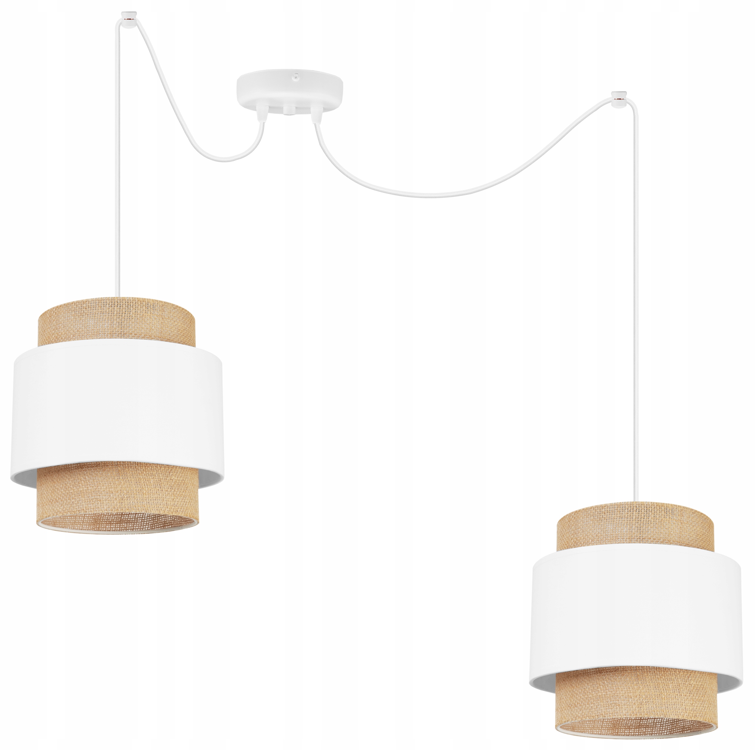 Závesná Stropná Lampa Luster Pavúk Tienidlo Boho Juta Do Obývacej Izby Jedálne