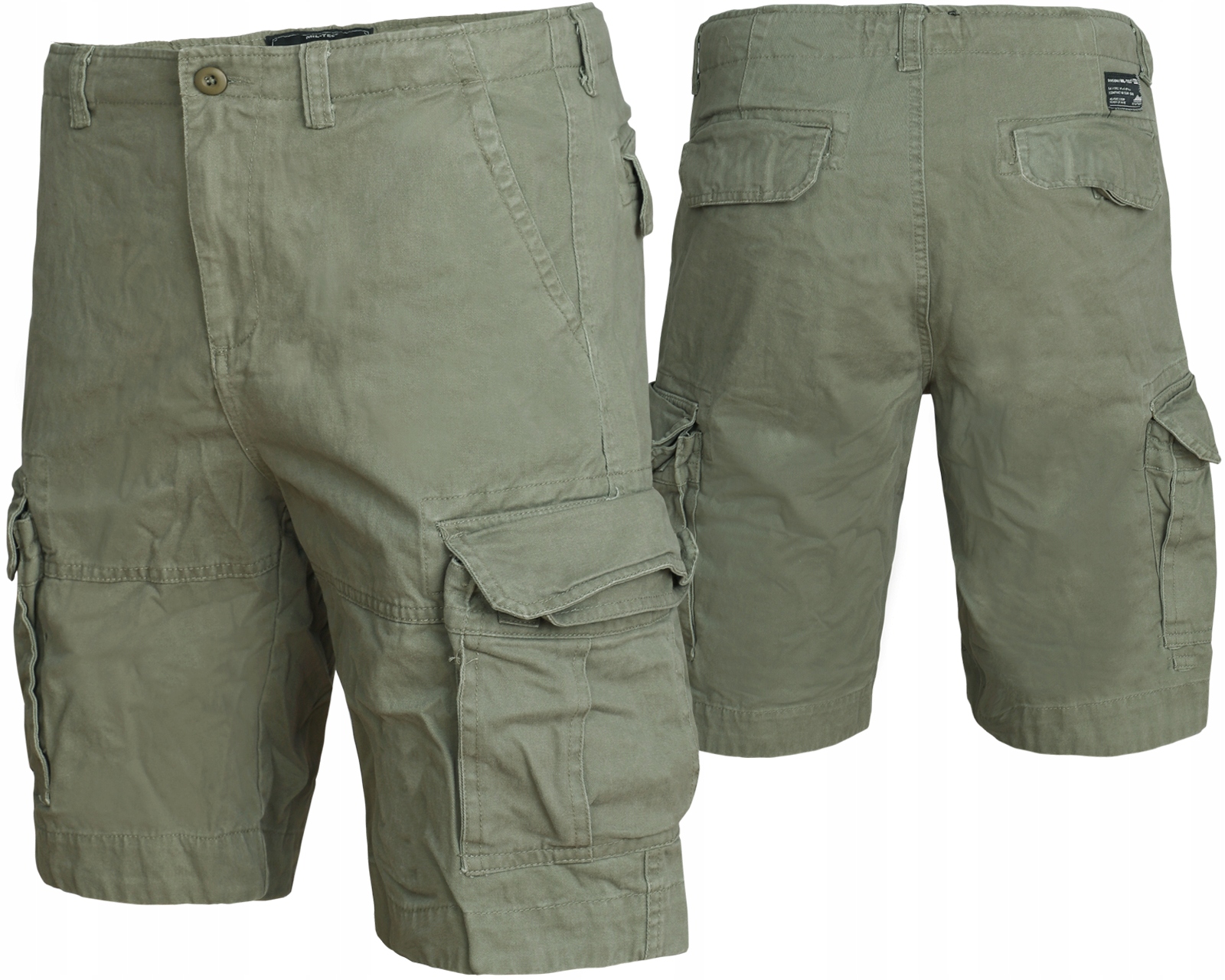 Krátké kraťasy pánské kapsáče Šortky Mil-Tec Vintage Prewash Olive S