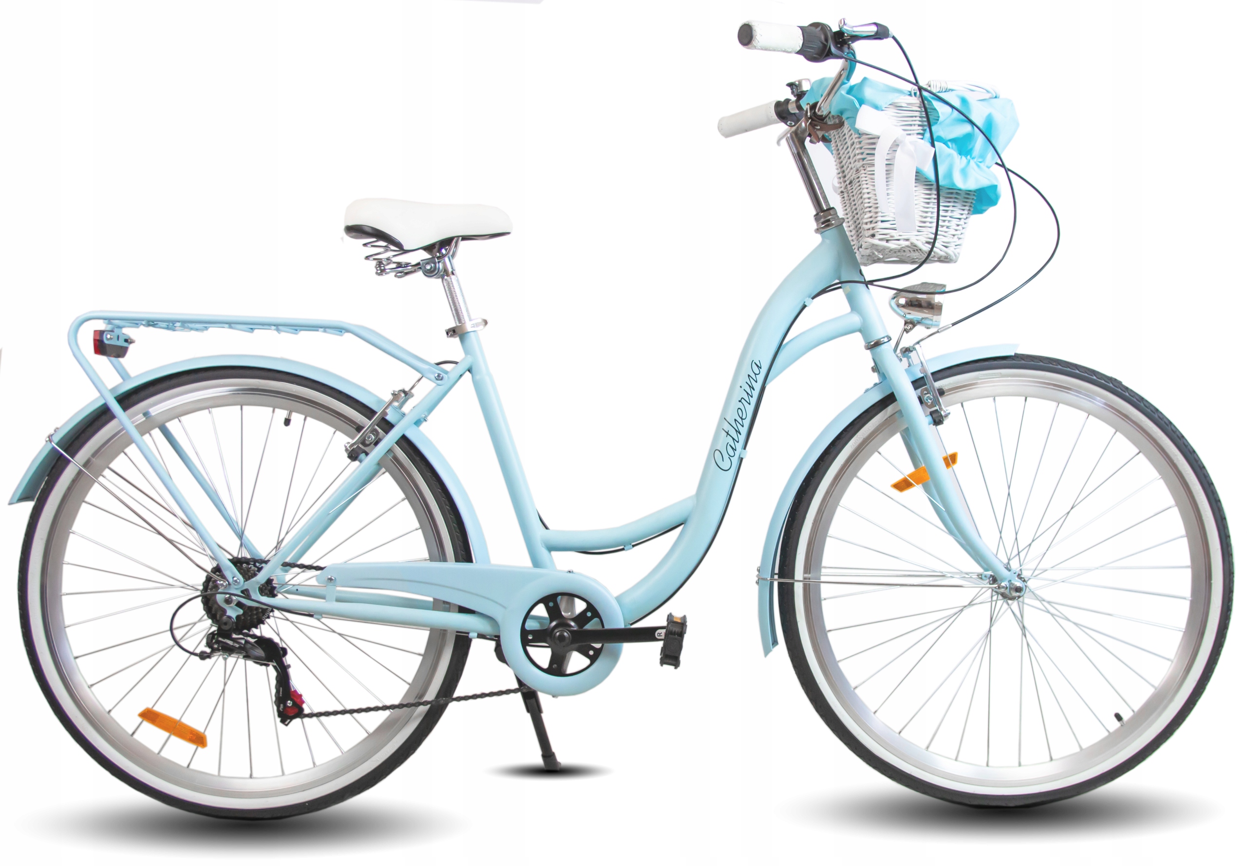 Rower Damski Miejski 26/28 Shimano 7B Lekka Damka Kosz Wkład