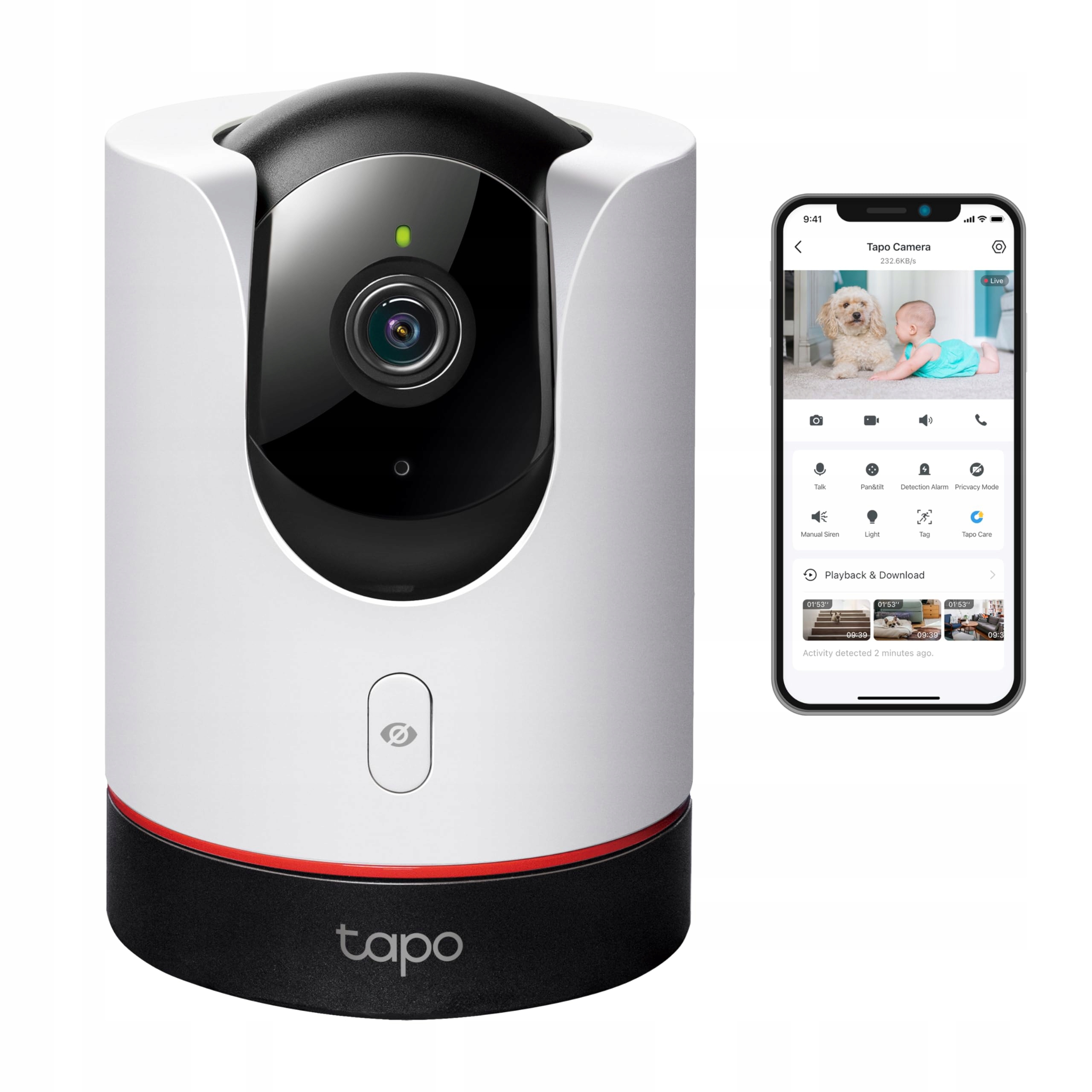 TAPO C225 360° 2K 4MP Starlight Kamera Homekit Alexa Google — miniatura 9