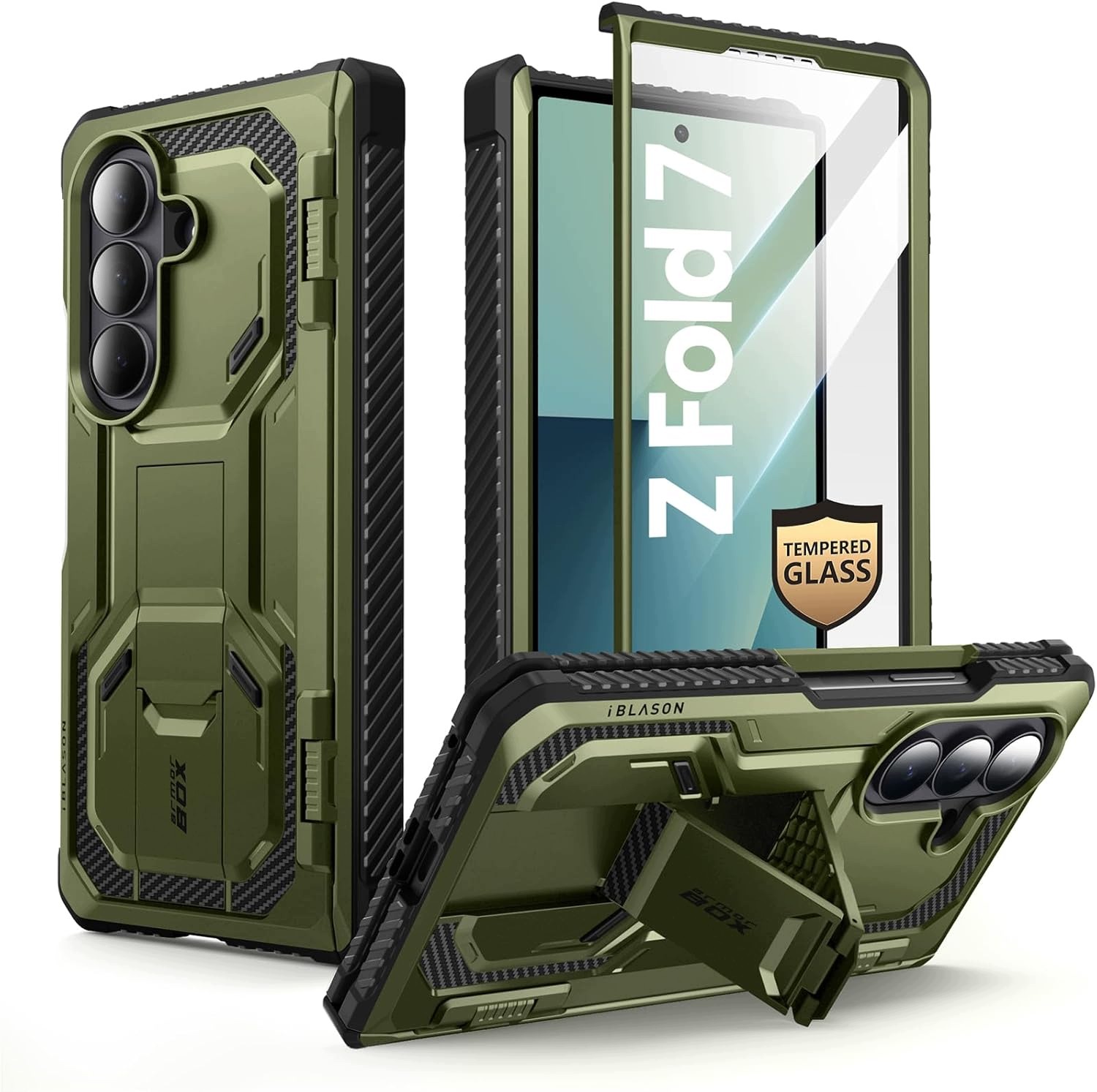 Pouzdro i-Blason Armorbox pro Samsung Galaxy Z Fold 7 Zelené Heavy Duty