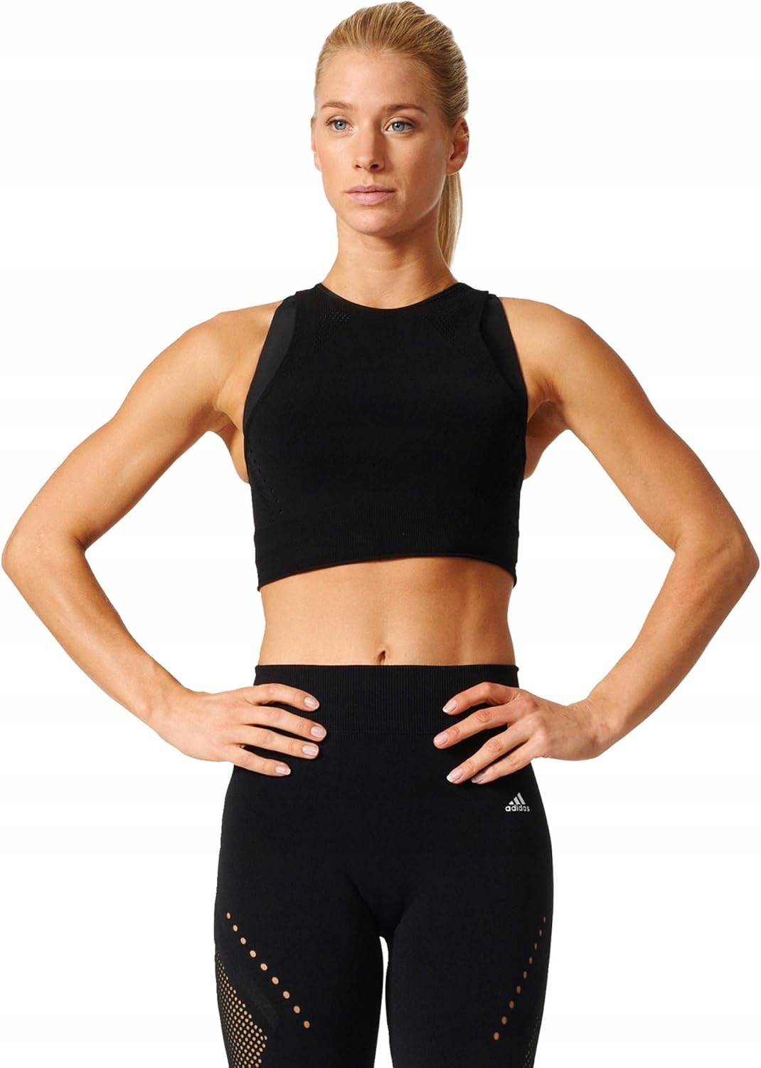 Top Adidas crop top Warp Knit Bk449723