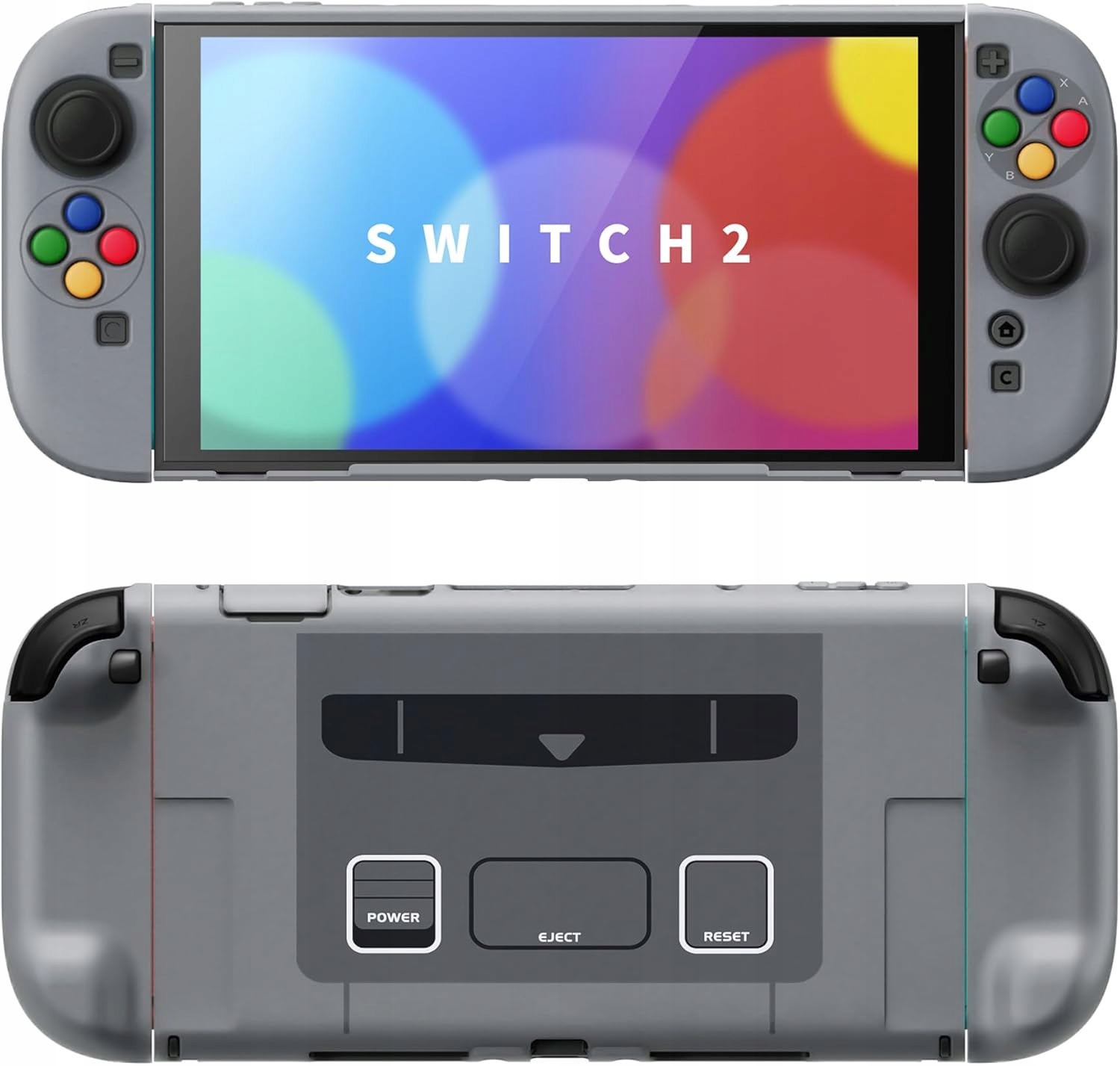 ETUI OCHRONNE TWARDE DO NINTENDO SWITCH 2 Z PODSTAWKĄ UCHWYTEM CIEMNY SZARY