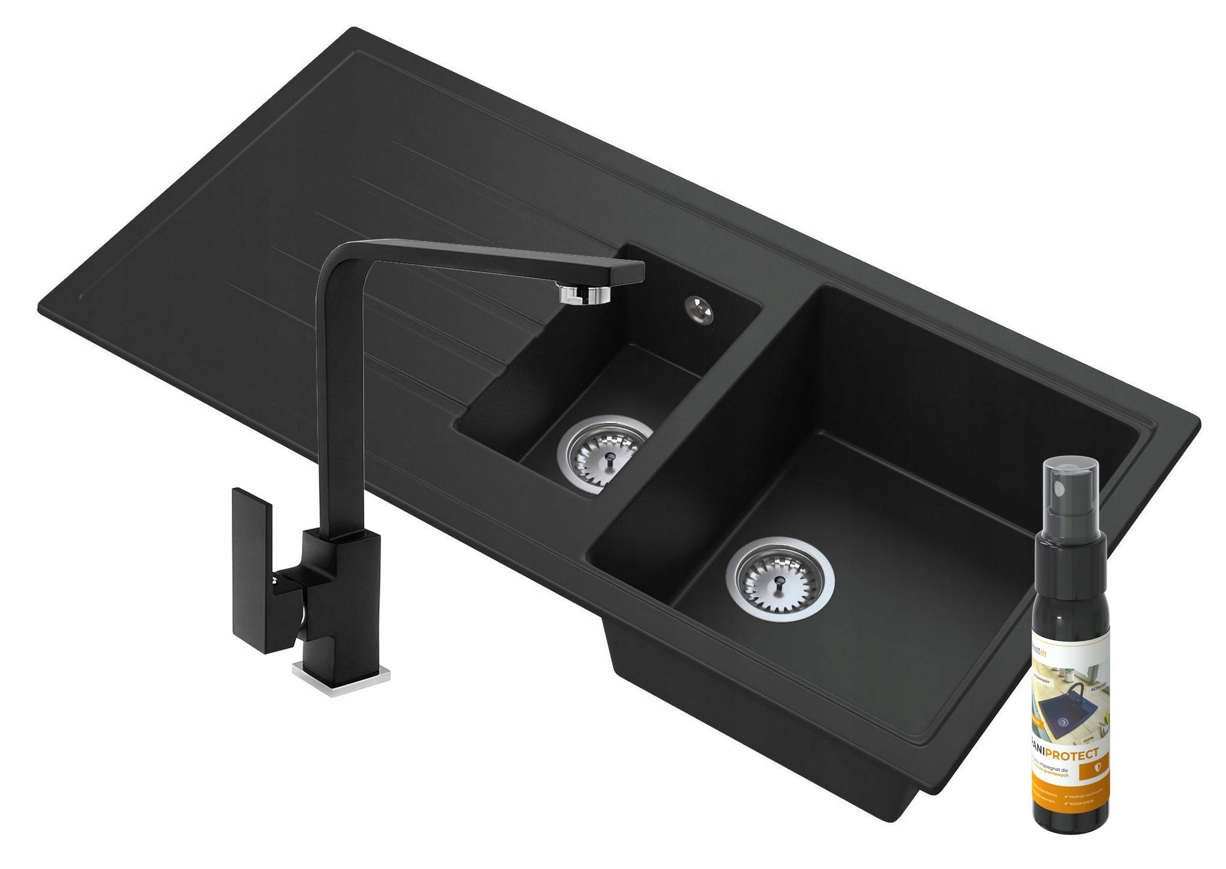 

Zlewozmywak Granitowy Kuchenny Półtorej Komory Bat