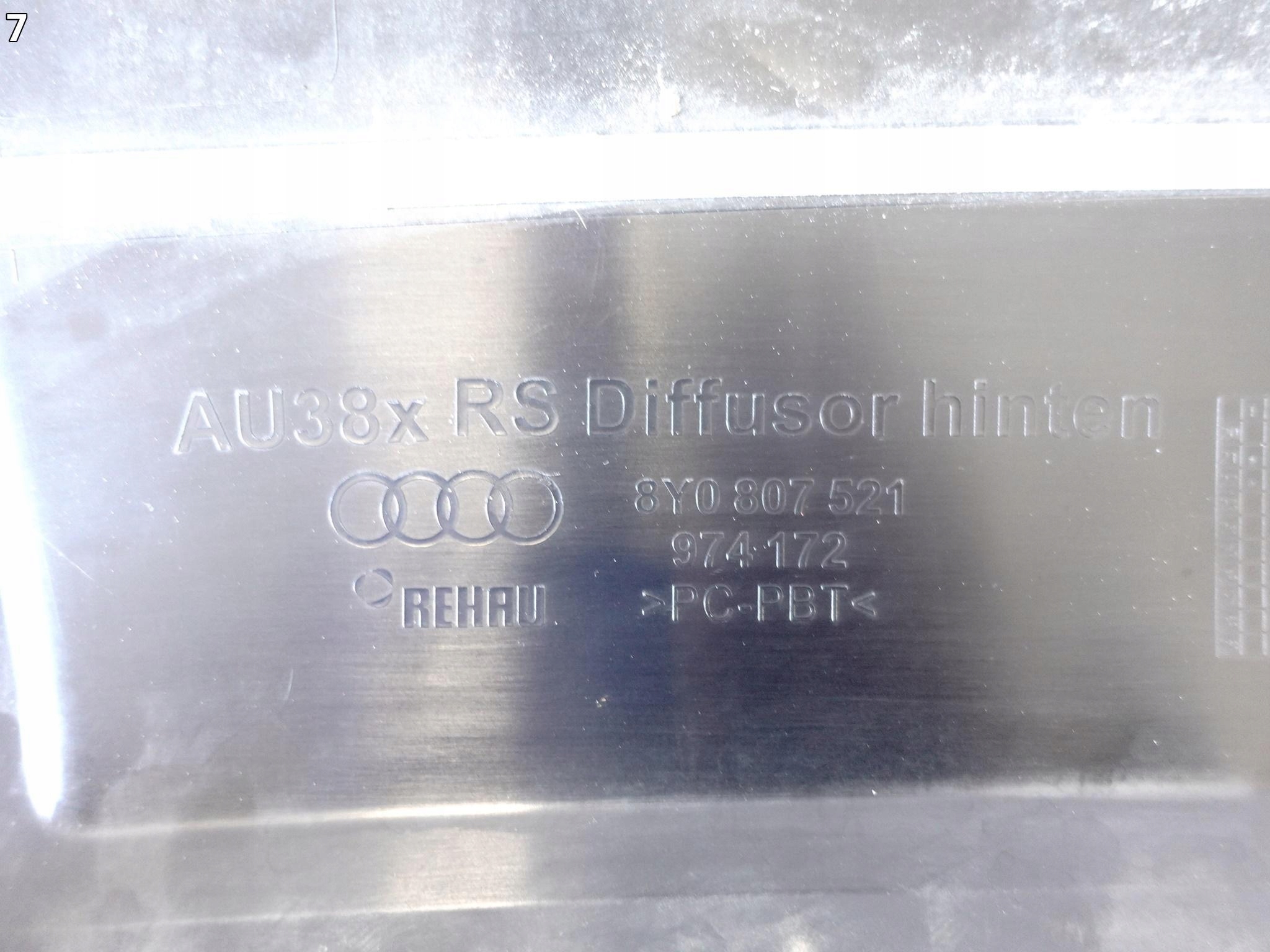 AUDI RS3 8Y0 20- SPOILER diffuser moulding W bumper rear part