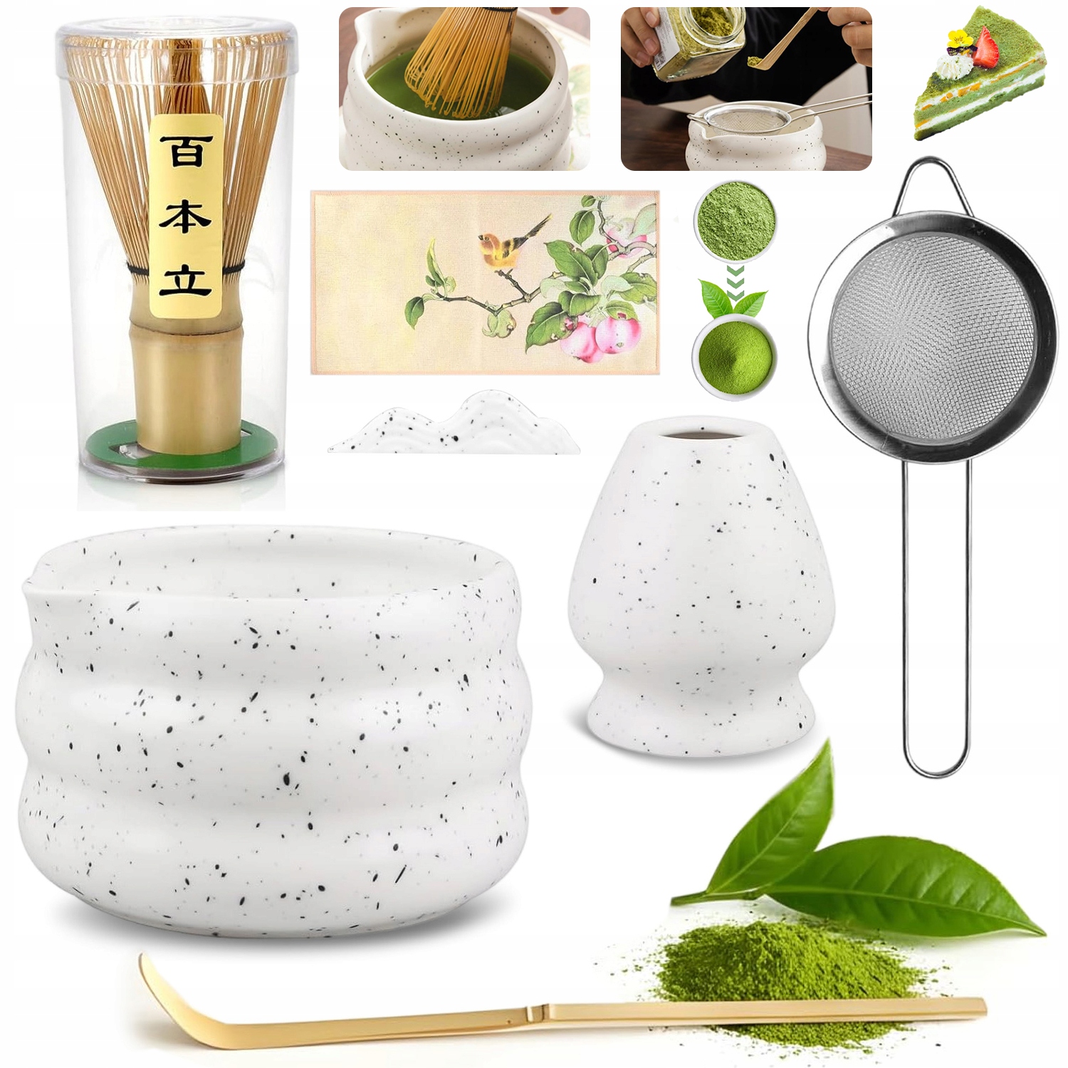 Levně Dárková Sada 7 Ks Na Čaj Matcha Sada Na Vaření Matchy Lžička