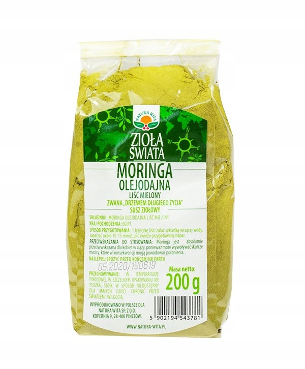 

Moringa olejodajna liść mielony Natura Wita 200g