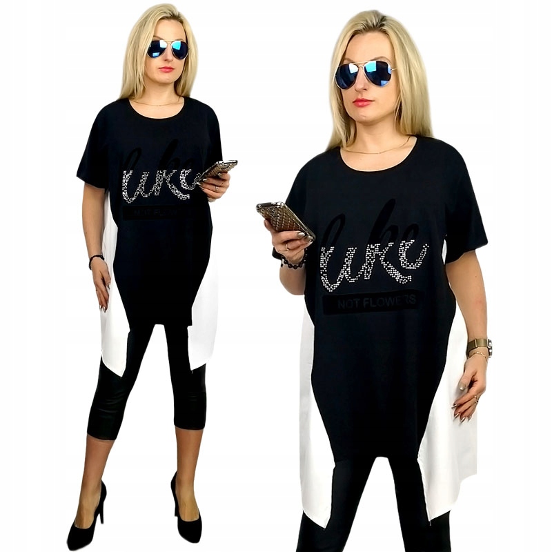 

Trapezowa Modna Bluzka Tunika Oversize 48 50 52