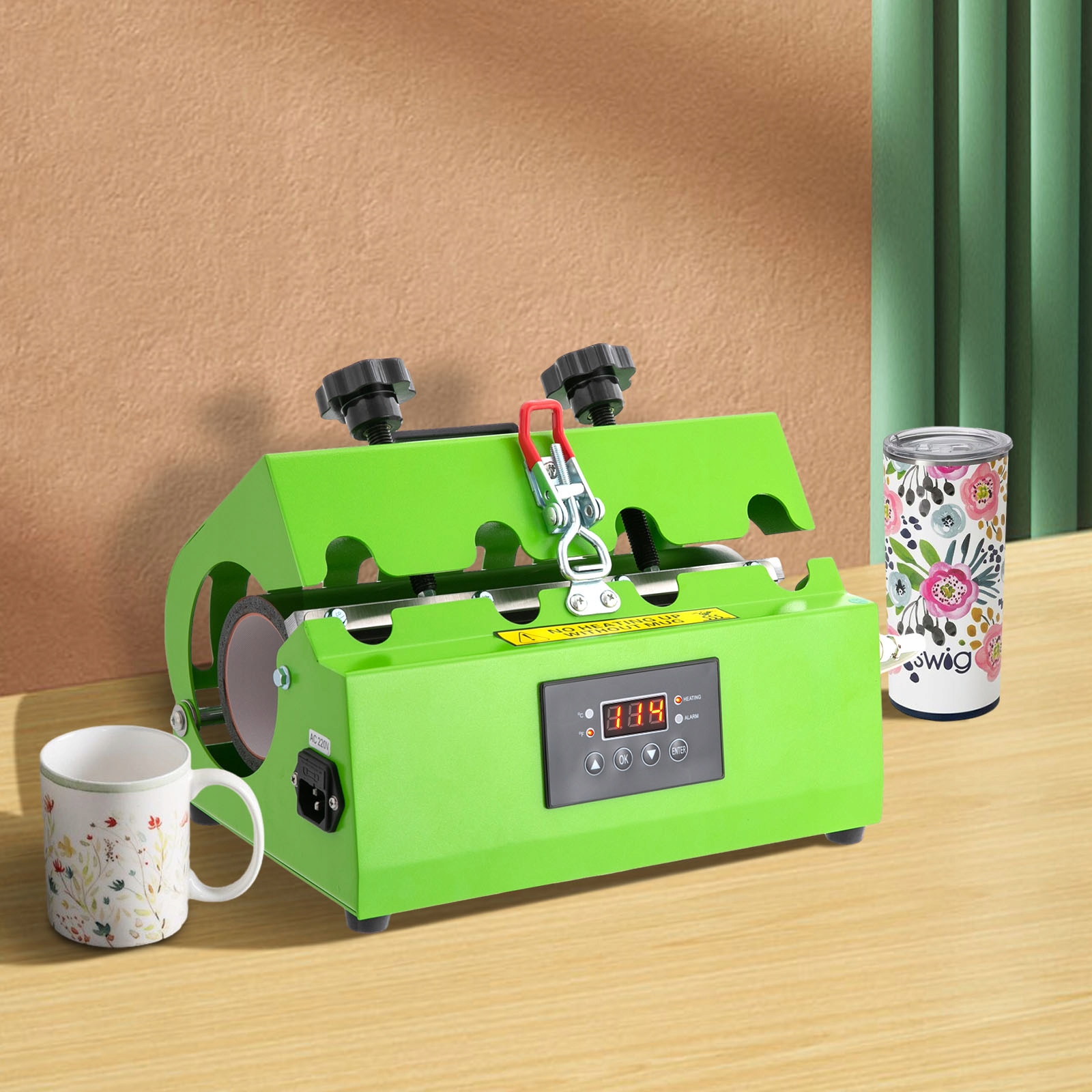 Prosta prasa termiczna do kubków - zielona Model AP2255