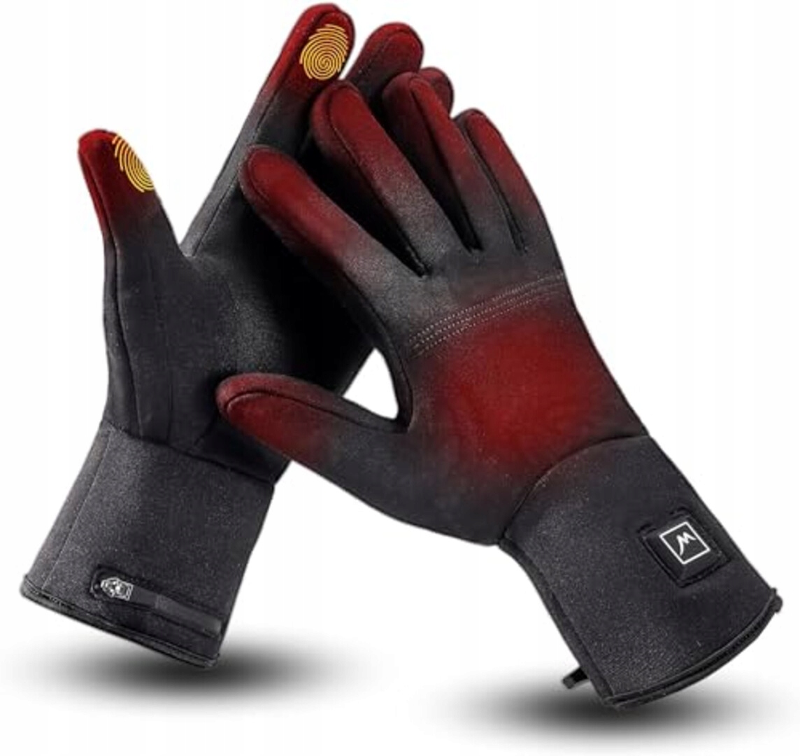 Rękawiczki HeatPlus Thermo czarne podgrzewane do sportów zimowych M/L