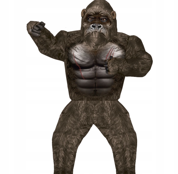 Kostým Big Kong King Opice Gorila Pánský Nafukovací Převlek Karneval L
