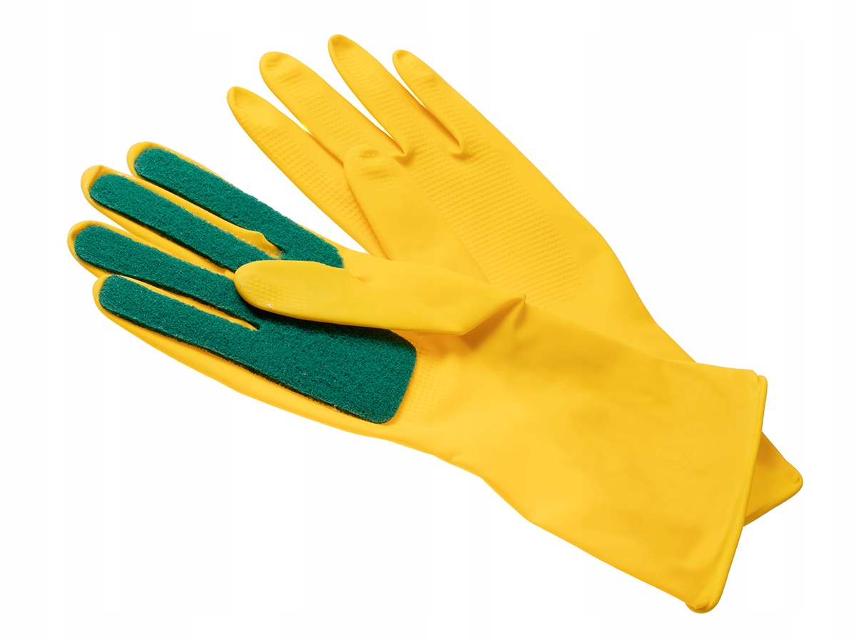 

Rękawice do zmywania naczyń z gąbką zmywak roz L