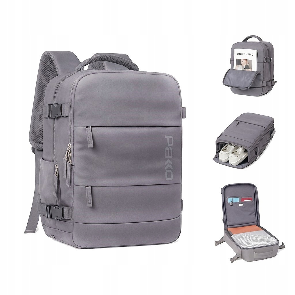 Batoh Pakko Příruční zavazadlo do letadla Wizzair Rayanair 40x20x25 Usb T500