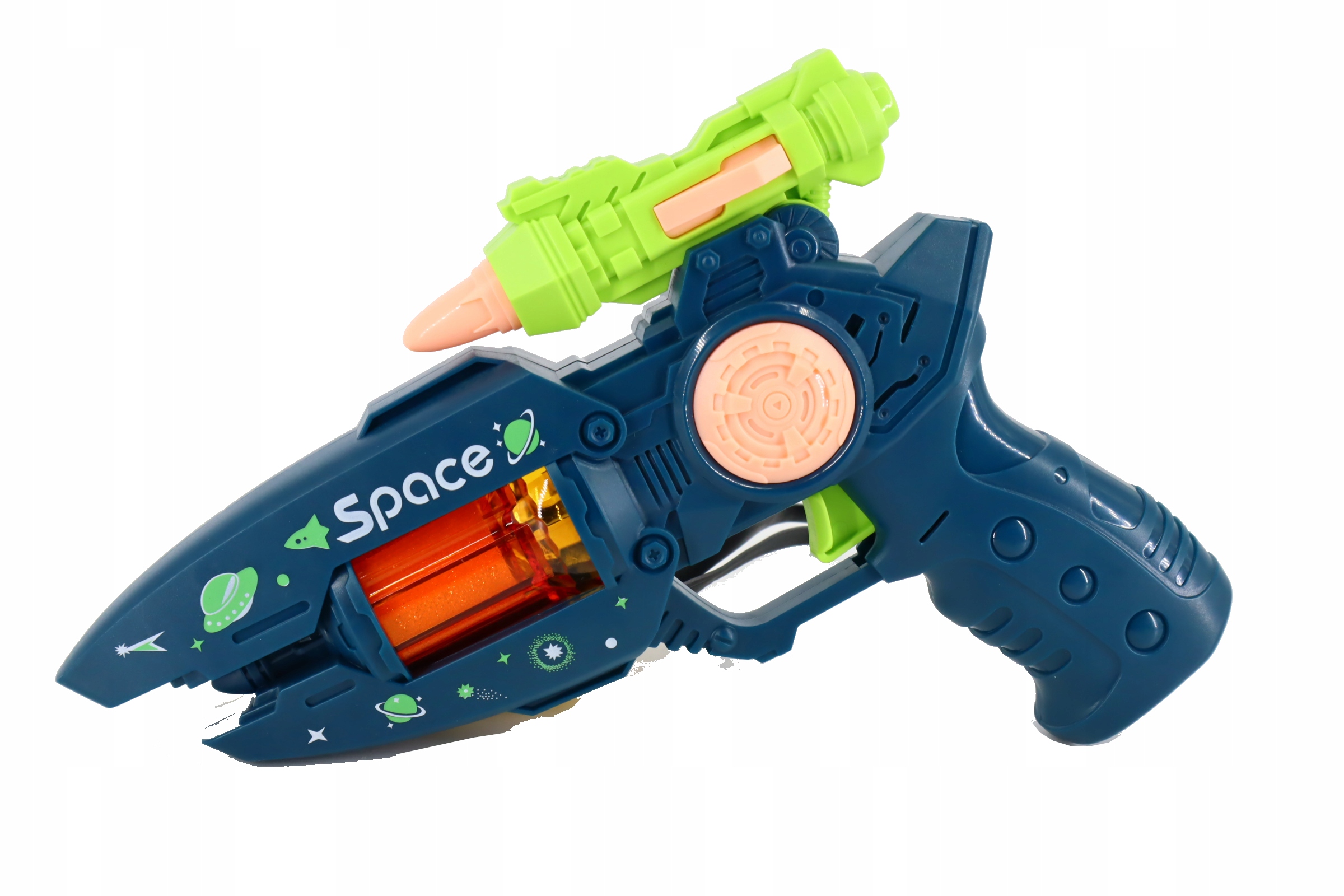 

Pistolet Rewolwer Combat Space Gun dźwięk Zielony