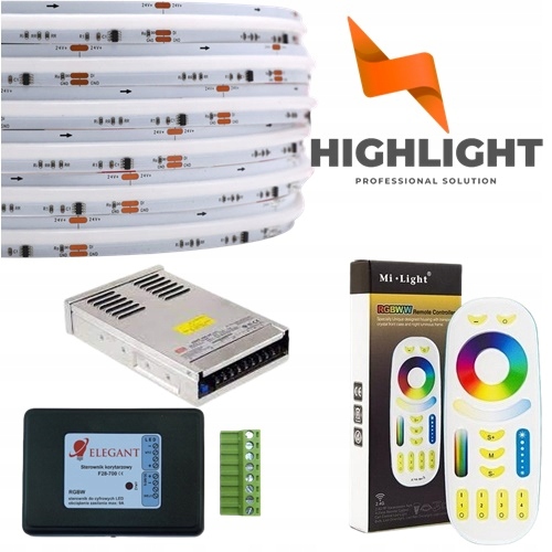 25m Sada chodieb Cob Rgbw SK6812 24V 16W/24V