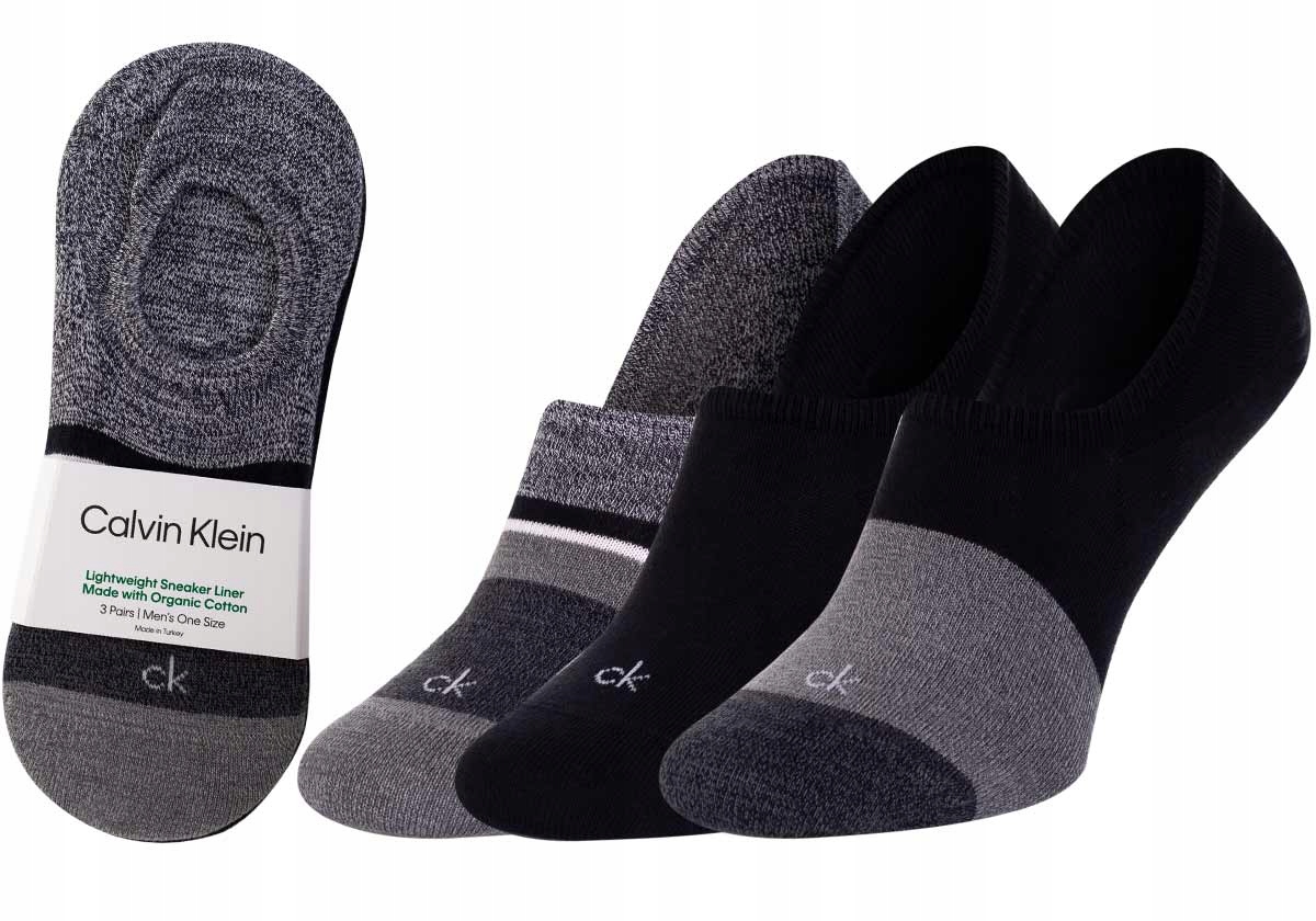 

Calvin Klein Stopki Męskie 3 Pary Black/grey 40-46