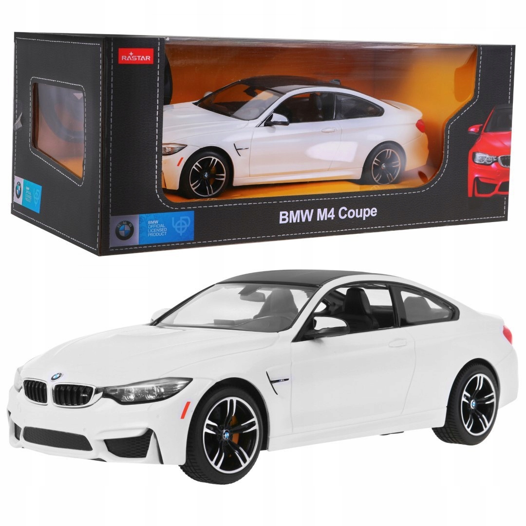 Bmw M4 Coupe biały Rastar model 1:14 Zdalnie sterowane auto pilot 2,4 GHz